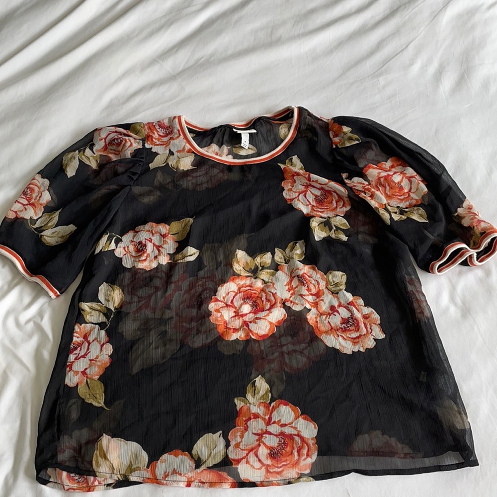 Sheer Floral Top
